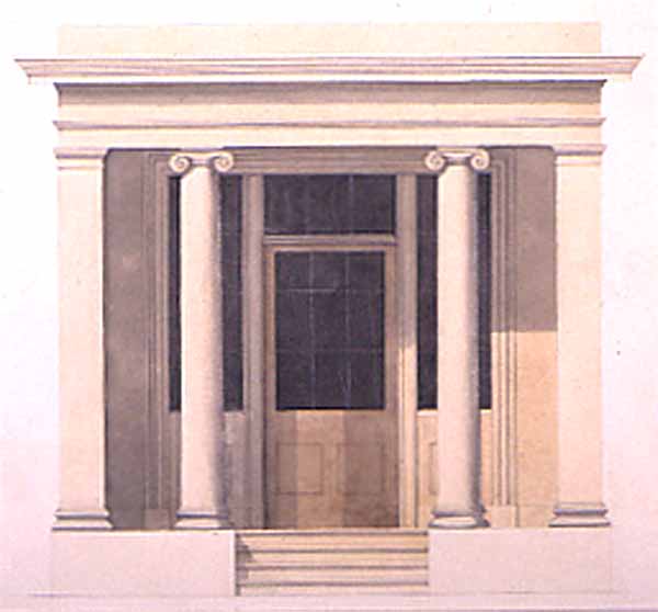 Elevation of an Ionic Porch and Doorway